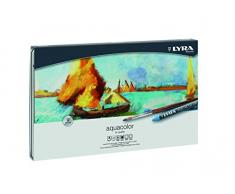 Lyra 5611480 - Aquacolor Wachsmalkreide, Metalletui 48 sortierte Farben