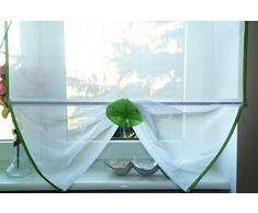 TOP Kindergardine Set Fertiggardine aus Voile NEU Top Design SET Schöne Gardine AK1 Modern (Grün)