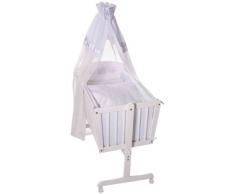 Easy Baby Komplettwiege Weiß - White Hearts