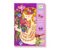 Djeco - Kreativ Set Glitzerbilder The Scent of Flowers inkl. Glitter