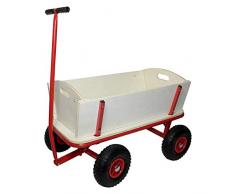Julido Bollerwagen Transportwagen Handwagen Gartenkarre Luftreifen Holz Gartenanhänger Gartenwagen
