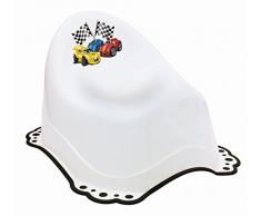 BIECO 11106550 - Kinder Töpfchen weiß, mit Cars MotivFormula Race und Anti Slip Funktion, ca. 35 x 29 x 32 cm, ab 8 Monate bis etwa 3 Jahre