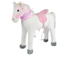 Pink Papaya Stehpferd zum draufsitzen - 75cm Plüschpferd Molly, mit Sound