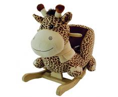 Bieco 74000500 - Plüsch Schaukeltier Giraffe, braun, Kinder Schaukelstuhl, Sicherheitsgurt und Rückenlehne, Plüschschaukel für Babys und Kleinkinder ca. 70,5 x 42,5 x 53 cm