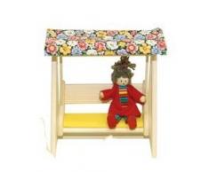 Rülke Holzspielzeug 22678 Puppenhauszubehör, holzfarben, gelb, Blumenmotiv