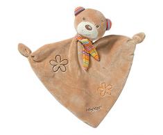 Fehn 160307 Schmusetuch Teddy – Schnuffeltuch mit Teddy-Köpfchen zum Greifen, Fühlen, Knuddeln und Liebhaben für Babys und Kleinkinder ab 0+ Monaten