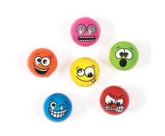 Baker Ross Flummis „Lustige Gesichter“ in 6 Kinder als kleine Party-Überraschung (6 Stück)