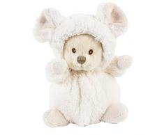 Teddys Rothenburg Kuscheltier, Kuschelmaus, Ziggy Maus, 15 cm, sitzend, weiß, Plüschbär, Plüschmaus