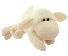 MIK funshopping Plüschtier Schaf Lil Lilly aus kuschelweichem Plüsch zum Kuscheln und Dekorieren 40 cm, Cremefarben