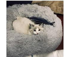 Hundebetten Plüsch Haustierbett Haustier Matte Katzensofa Hunde Kuschelbett Hundesofa Weicher Waschbar Katzenbett,Tierbett Hundebett Katzenbett Schlafplatz Hundesofa Waschbar-Grau-70*70*20CM