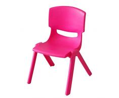 NfudishpuChildrens Table Hocker Kindergartenstuhl Kunststoff-Rückenlehne Baby Small Hocker Bank Schulstühle, stapelbarer Studiertisch (Farbe: Pink, Größe: A-28CM)