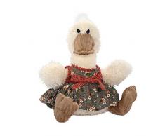 Beppe Plüschente Grosses Plüschtier Ente XXL ideales Stofftier Geschenk Entendame Glücksente Duck in Grau Weiß niedliches Kuscheltier für Kinder und Baby Plüschkissen Tier Kissen Auflage