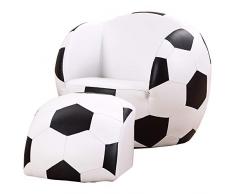 HOMCOM Kindersofa Kindersessel Sofa Couch Kinder Stuhl Kinderzimmer Softsofa Doppelsofa Einzelsofa (Fußballsofa)