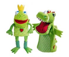 HABA 300490 - Handpuppe Froschkönig (Froschkönig + Drache)