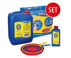 Pustefix Nachfüllkanister + Multi Bubbler I 2,5 l Seifenblasenflüssigkeit I Bunte Bubbles Made in Germany I Seifenblasenspielzeug für Hochzeit, Kindergeburtstag I Bunte Seifenblasen für alle