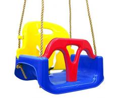 LittleTom 3-in-1 Kinderschaukel Baby Garten Schaukel 40x43x33cm Indoor Outdoor 6-72 M Rot-Blau