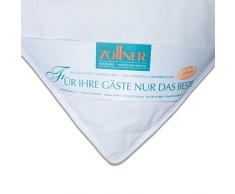 ZOLLNER Kinder Kopfkissen, 40x60 cm, 90% Daunen 10% Federn, Öko-Tex, weiß