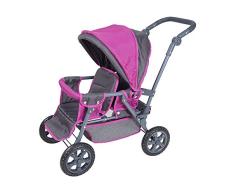 knorrtoys 16682 Zwillingspuppenwagen BigTwin, tec Purple