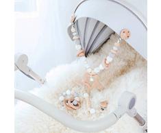 Mamimami Home 3PC Aktivität Holz Tier Brief Dummy Clip Kette Schnuller Schnuller Halter handgemachte Armband Rassel Sensorische Kinderkrankheiten Spielzeug