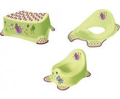 3er Set Hippo grün Topf + WC Aufsatz + Hocker Toilettentrainer