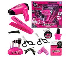Searchyou - Make Up Spielzeug Set Frisierkopf Schminkkopf Make Up Kosmetikkoffer Rollenspiele Spielzeug für Mädchen Kinder - Rosa
