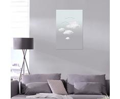 artboxONE Alu-Print 150x100 cm Wolkenmobile von Künstler Amy&Kurt