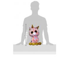 Carletto Ty TY36819 Fantasia 36819-Plüschtier-Fantasia-Einhorn mit Glitzeraugen, Rose