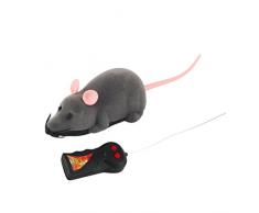 Spielzeugmäuse Fernbedienung Maus RC Ratte Plüschmaus Spielzeug für Katzen Hunde Kinder Grau