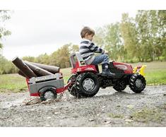 Rolly Toys 800261 - Trettraktor / rollyJunior RT Traktor (inkl. rollyFarm Trailer, verstellbarer Sitz, Flüsterlaufreifen)