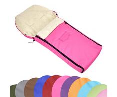 Babys-Dreams Winterfußsack ** 20 FARBEN ** 108cm für Kinderwagen Lammwolle Lamm Wolle NEU Wintersack Wolle Fußsack (Pink)