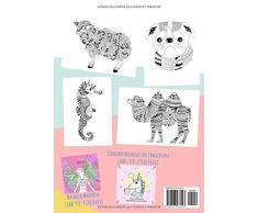 Zentangle Tiere. Tiermalbuch für Teenager und Erwachsene. Tiermuster zum Ausmalen und Entspannen: Zen-inspiriertes Beschäftigungsbuch für kreative ... Mitmachbücher für Mädchen und Jungs, Band 2)