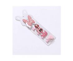 N / A 5 PCS Süße Kinder Baby Prinzessin Mädchen Haarspangen Seitenklammern Haarschmuck No Slip Baby Girls Newborn(Color:Stoffkaninchen)