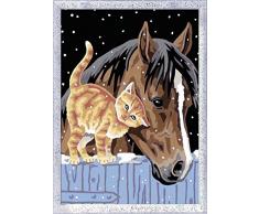 Ravensburger Malen nach Zahlen 28556 - Fohlen mit Kätzchen, Malset