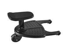 AGKupel Buggy Board mit Sitz Kinderwagen Segelflugbrett Kinderwagen Kinderwagen Buggy Board Sitzverbinder Gurt Sitz abnehmbar und montierbar