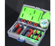 Catkoo DIY Bar Ring Hufeisen Kompass Magnete Set Wissenschaftliches Experiment Werkzeug Kinder Spielzeug, Perfektes Training Kinder Intelligenz Geschenke