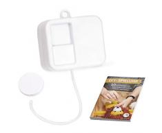 GLÜCKSWOLKE Spieluhr Werk mit Gratis E-Book I 10 Melodien zur Auswahl (LaLeLu) I Spieluhrwerk zum einnähen I Ersatz Spielwerk waschbar I Musikdose aufziehen I Baby Musik la le lu