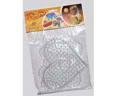 Hama Maxi Perlen 8271 - Beutel mit Stiftplatte 8206 Herz und 8218 Schmetterling