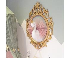 Peepheaven Nette 3D Goldene Krone Schwan Wandkunst Hängenden Mädchen Schwan Puppe Stofftier Tierkopf Wandgestaltung Für Kinderzimmer Geburtstagsgeschenk