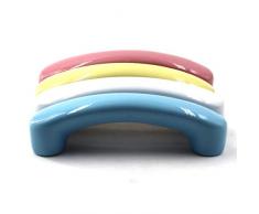 Niedliche Keramik Knauf Schrank Griffe Türknauf Schublade Griff Pull Knöpfe für Kinder Kid s Room Kommode,Küche Schränke, Badezimmer KinderZimmer Dekor 2 Stück-Blau