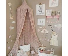 Gamloious Nordic Circular Weiß Himmelbett Valance Kinderzimmer Dekoration Bett Zelt moustiquaire Princess-Kind-Mädchen Runde Moskitonetz