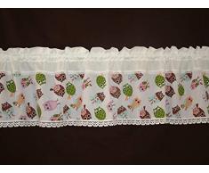 Kinderzimmergardine, Scheibengardine,Eulen Nr. 311, 100% Baumwolle