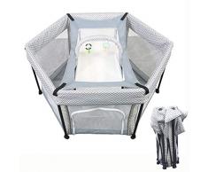 NaDrn Baby-Reisebett, Faltbar Kinderreisebett inkl. Neugeborenen inkl. Schaukelwiege, Seitlichem Reißverschluss, Faltmatratze und Tragetasche, Kombi-Reisebett Laufstall Baby