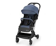 Kinderkraft Kinderwagen INDY, Liegebuggy, Sportwagen, Leicht nur 6 kg und wendig, Drehbare Vorderräder, Verstellbarer Griff, Stufenlose Einstellung der Rückenlehne, Schnelles Zusammenklappen, Blau