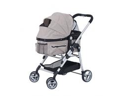 PawHut D00-040GY Hundewagen / Buggy für Hunde / Katzen mit Sonnendach, grau