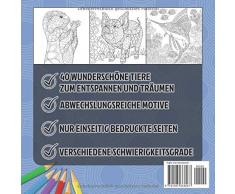 Malbücher für Erwachsene - Tiere-Edition: 40 einzigartige Tiere zum ausmalen und entspannen