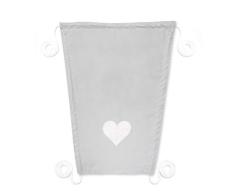 Amilian Sonnensegel für jeden Kinderwagen universal UV-Sonnenschutz für Baby luftdurchlässig mit Applikation (Hellgrau/HERZ)