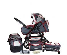 Bergsteiger Rio Kombikinderwagen + Softtragetasche + Wickeltasche (10 - Teile)