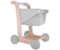 Kindsgut Holz-Einkaufswagen, Kaufmannsladen, grau