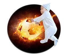 Desheze Baby Spieldecke Fußball brennt Kinderteppich rutschfest Spielteppich Kinderzimmer Babyteppich Weich 80x80cm