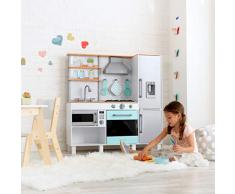 KidKraft 53421 Gourmet Chef Spielküche für Kinder aus Holz, Grau
